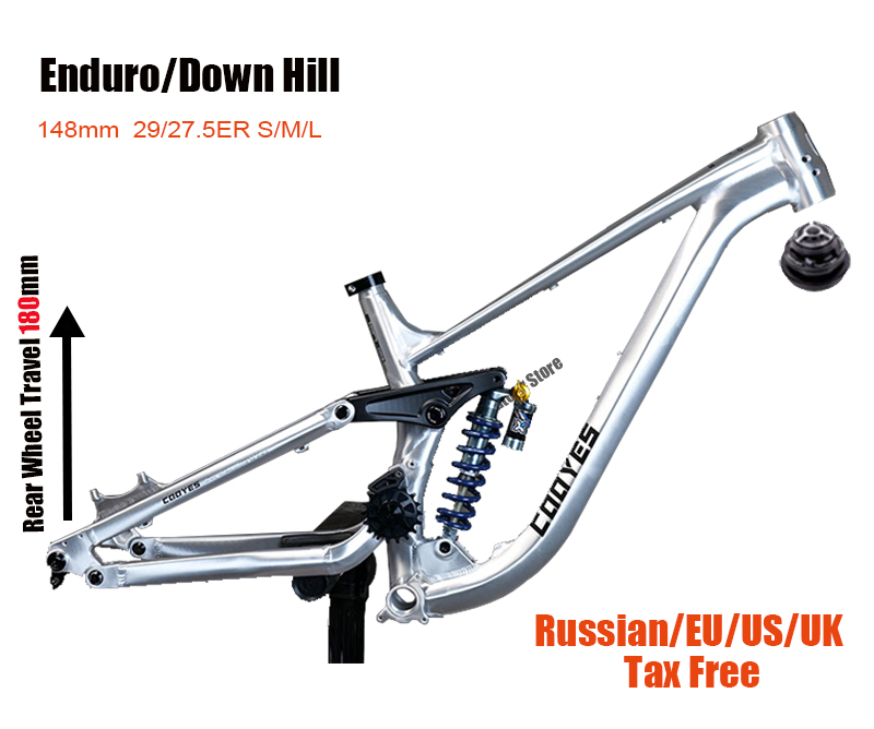 Mountain Biking Track - Tam Süspansiyonlu Kadro FR/DH/AM Enduro Alüminyum