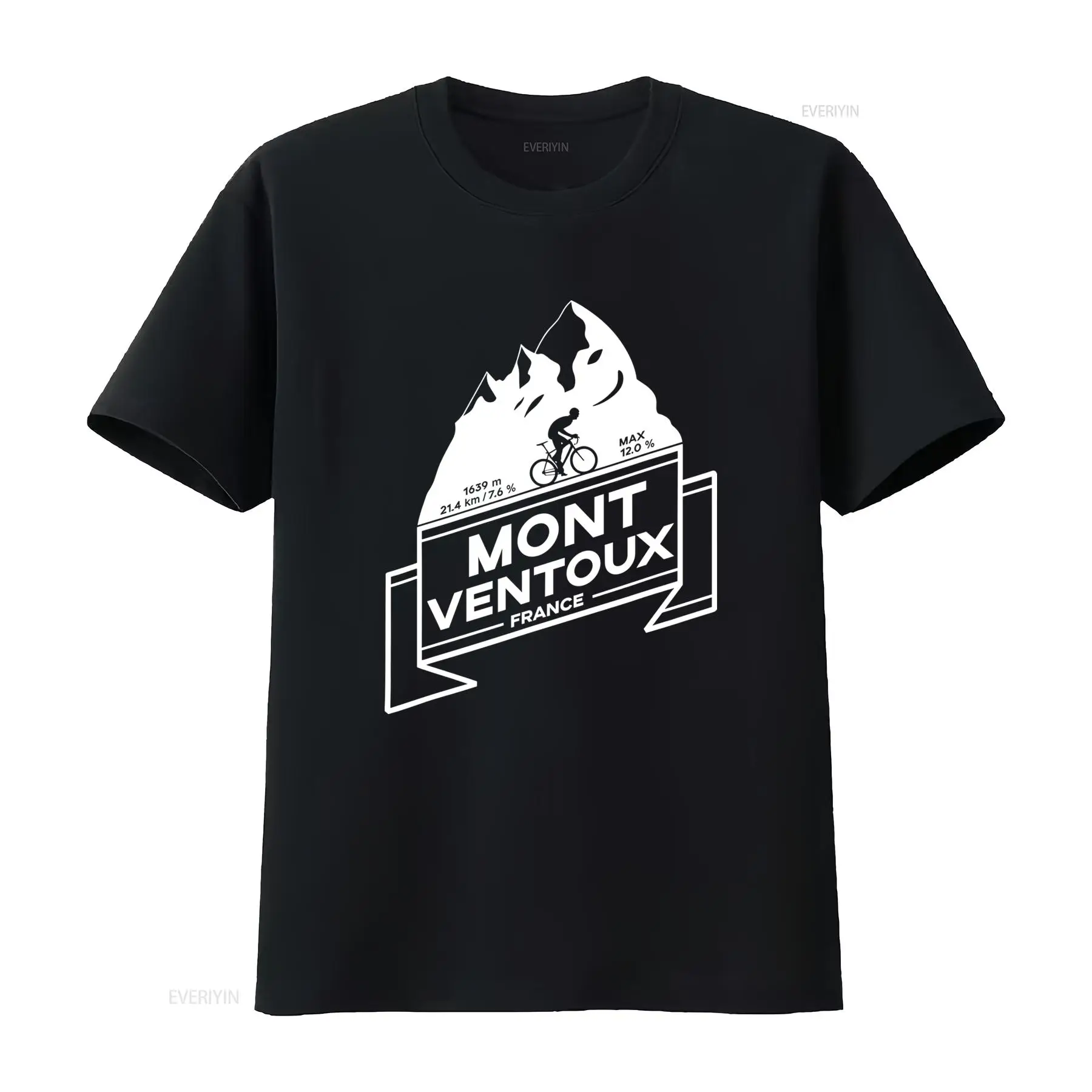Mountain Biking France - Mont Ventoux Yol Bisikleti Tırmanışı Tişörtü