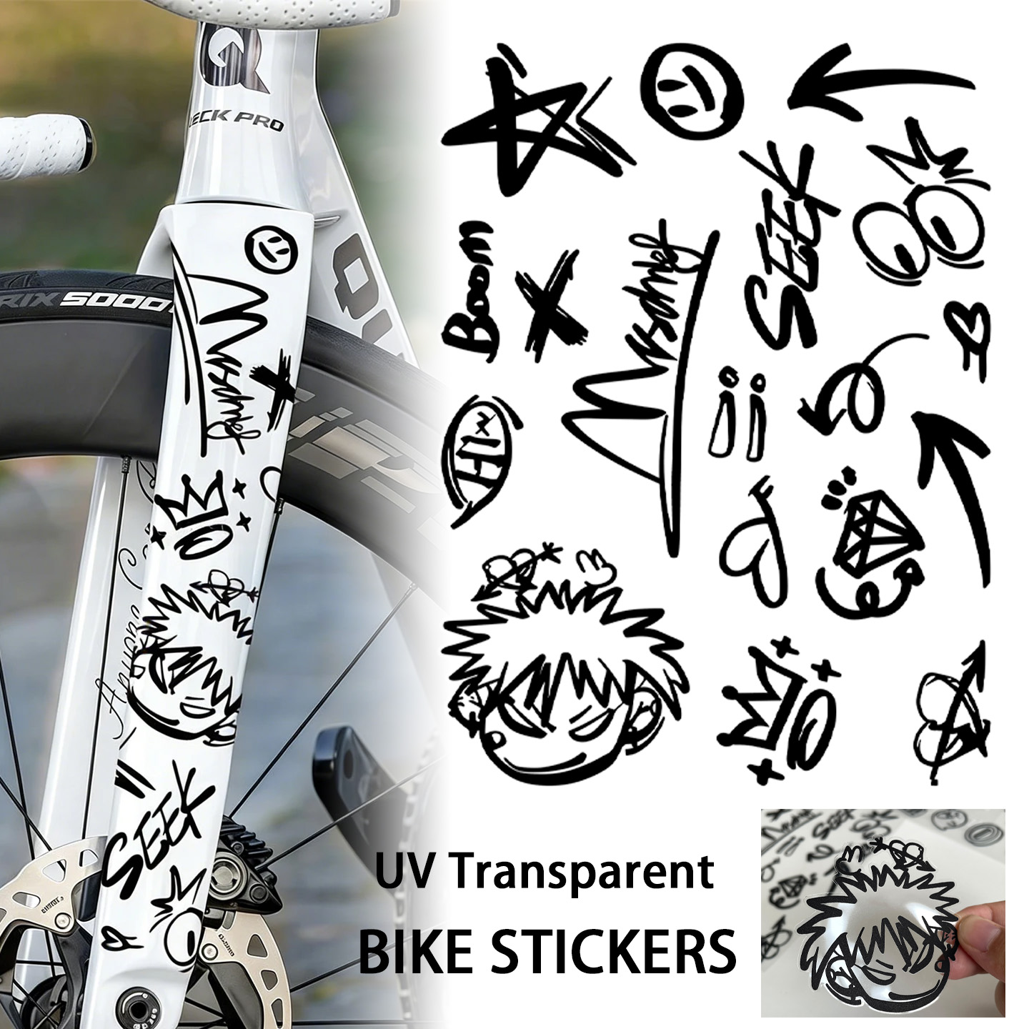 UV Şeffaf Graffiti DIY Bisikle - Mountain Biking Helmet incelemesi ve fiyatı